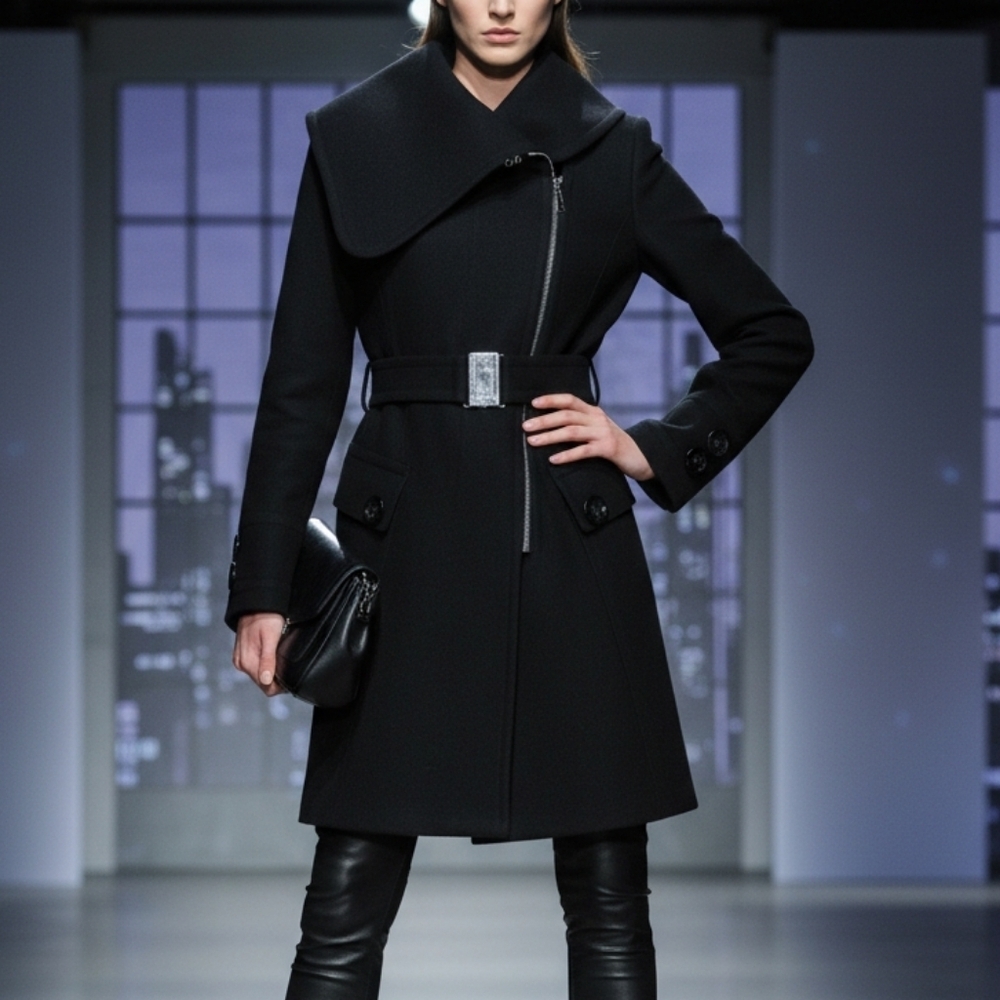 Zara Military Style Trench Coat Cotton Blend Size S No Stretch